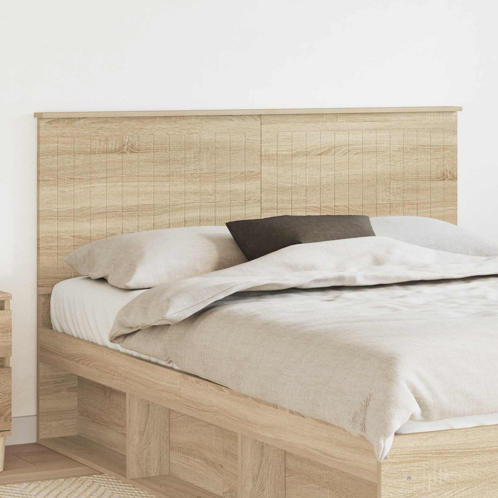 vidaXL Zagłówek Z zagłówkiem Dąb Sonoma 150 cm Materiał drewnopochodny