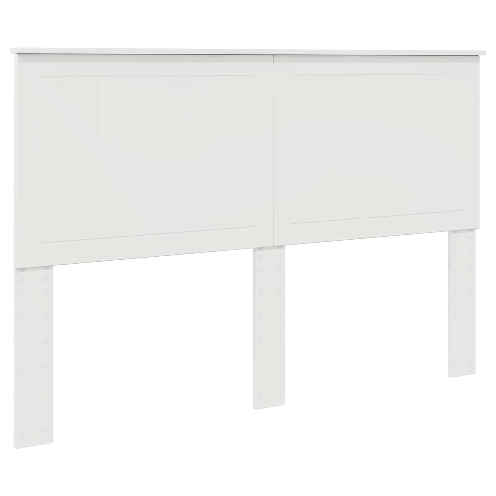 vidaXL Zagłówek Błyszcząca biel 150 cm Materiał drewnopochodny