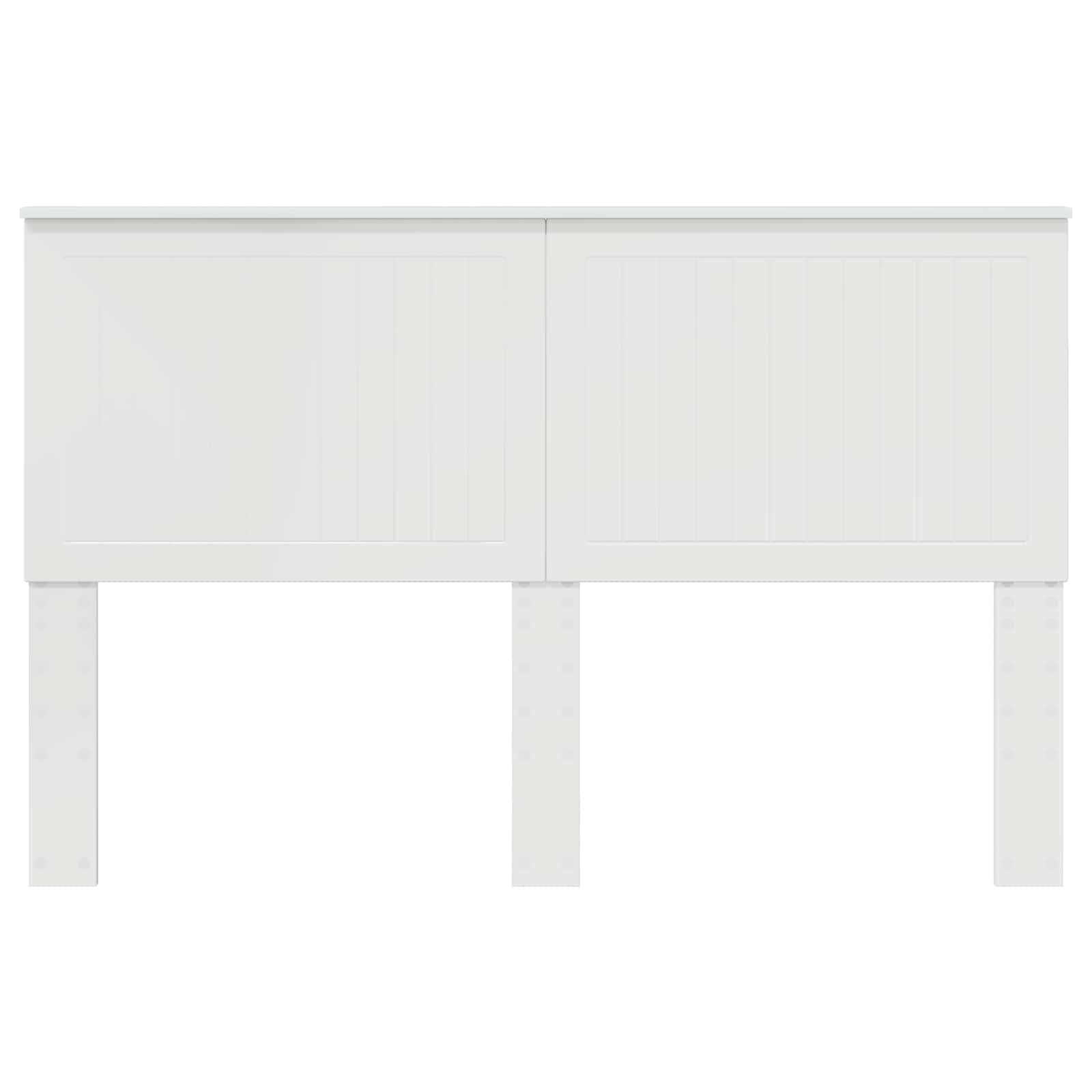 vidaXL Zagłówek Błyszcząca biel 150 cm Materiał drewnopochodny
