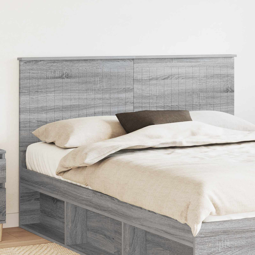 vidaXL Zagłówek Szary Sonoma 150 cm Materiał drewnopochodny
