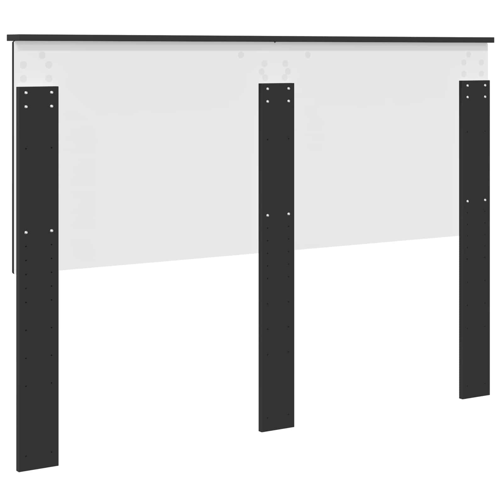 vidaXL Zagłówek Z zagłówkiem Czarny Dąb 140 cm Materiał drewnopochodny