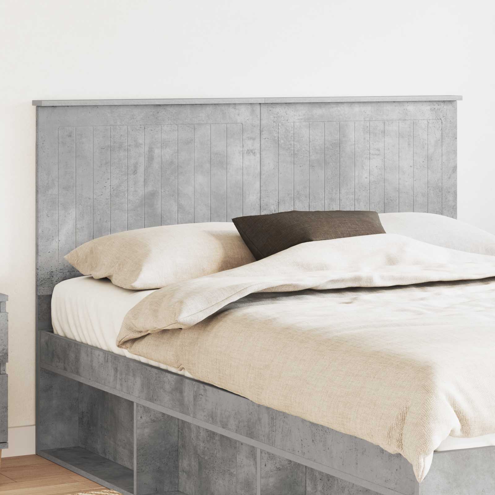 vidaXL Zagłówek Betonowy szary 140 cm Materiał drewnopochodny