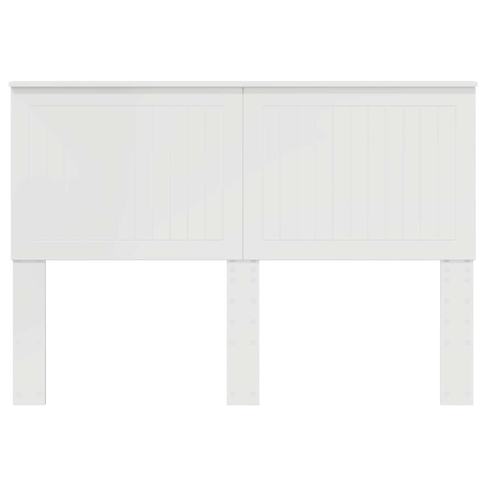 vidaXL Zagłówek Błyszcząca biel 140 cm Materiał drewnopochodny