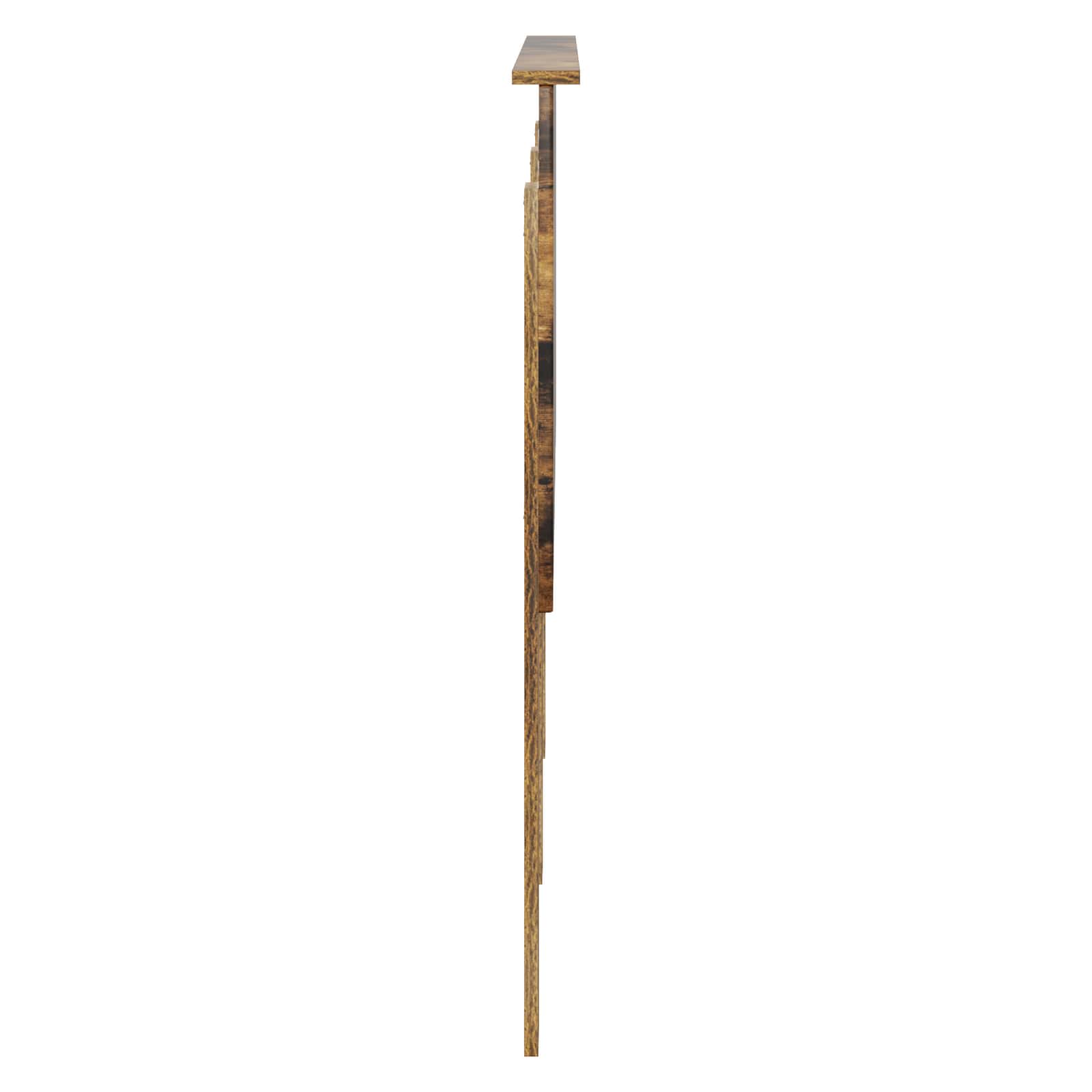 vidaXL Zagłówek Dąb wędzony 140 cm Materiał drewnopochodny