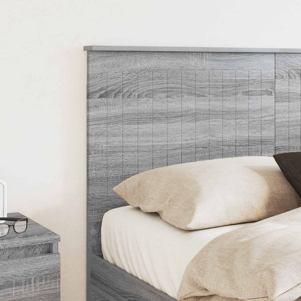 vidaXL Zagłówek Szary Sonoma 140 cm Materiał drewnopochodny