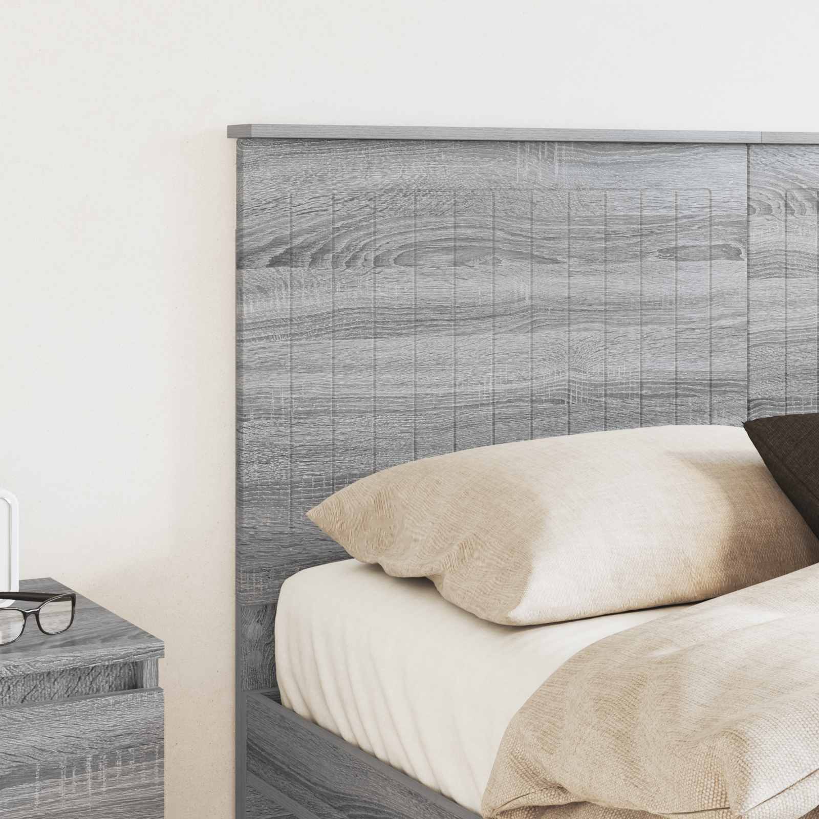 vidaXL Zagłówek Szary Sonoma 140 cm Materiał drewnopochodny