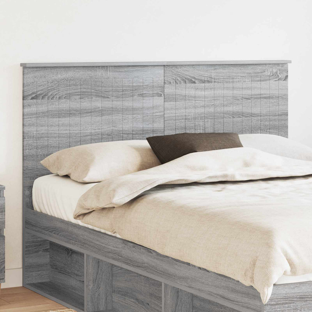vidaXL Zagłówek Szary Sonoma 140 cm Materiał drewnopochodny