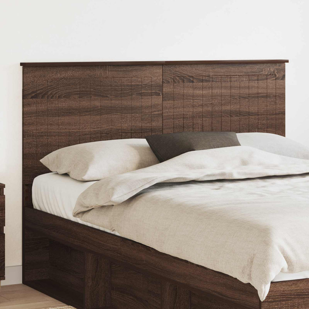 vidaXL Zagłówek Brązowy dąb 140 cm Materiał drewnopochodny