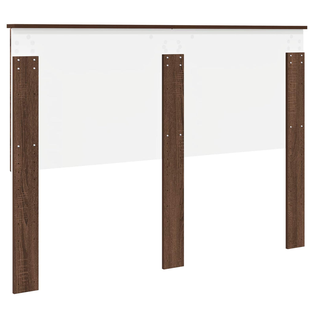 vidaXL Zagłówek Brązowy dąb 140 cm Materiał drewnopochodny