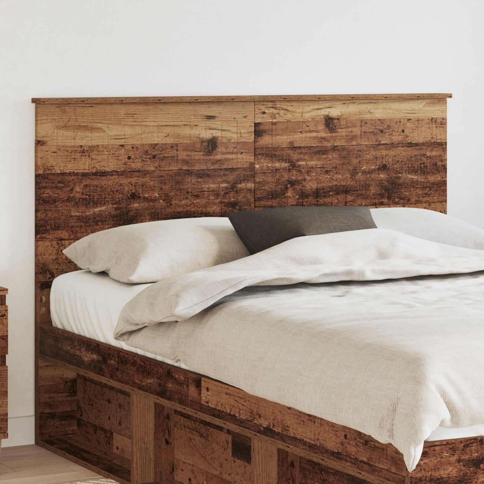 vidaXL Zagłówek Stare drewno 140 cm Materiał drewnopochodny