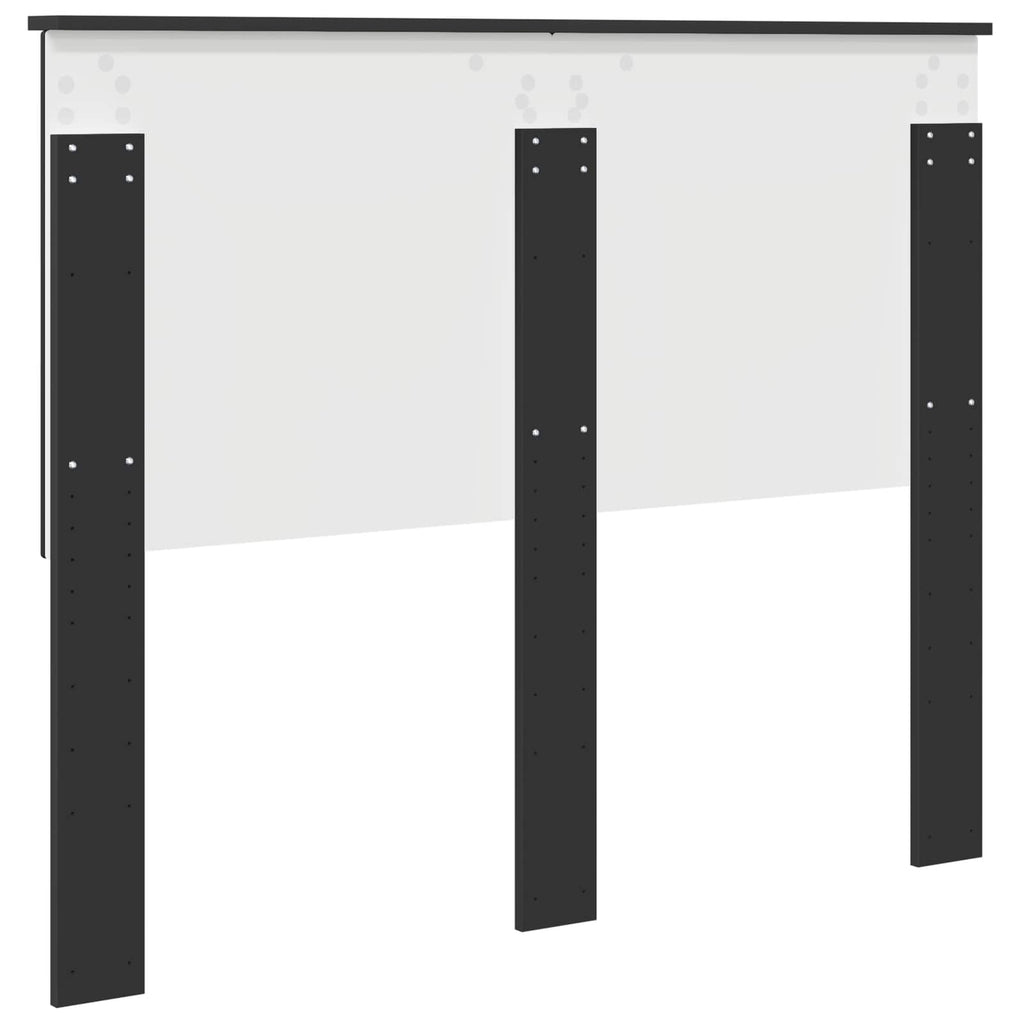 vidaXL Zagłówek Z zagłówkiem Czarny Dąb 135 cm Materiał drewnopochodny