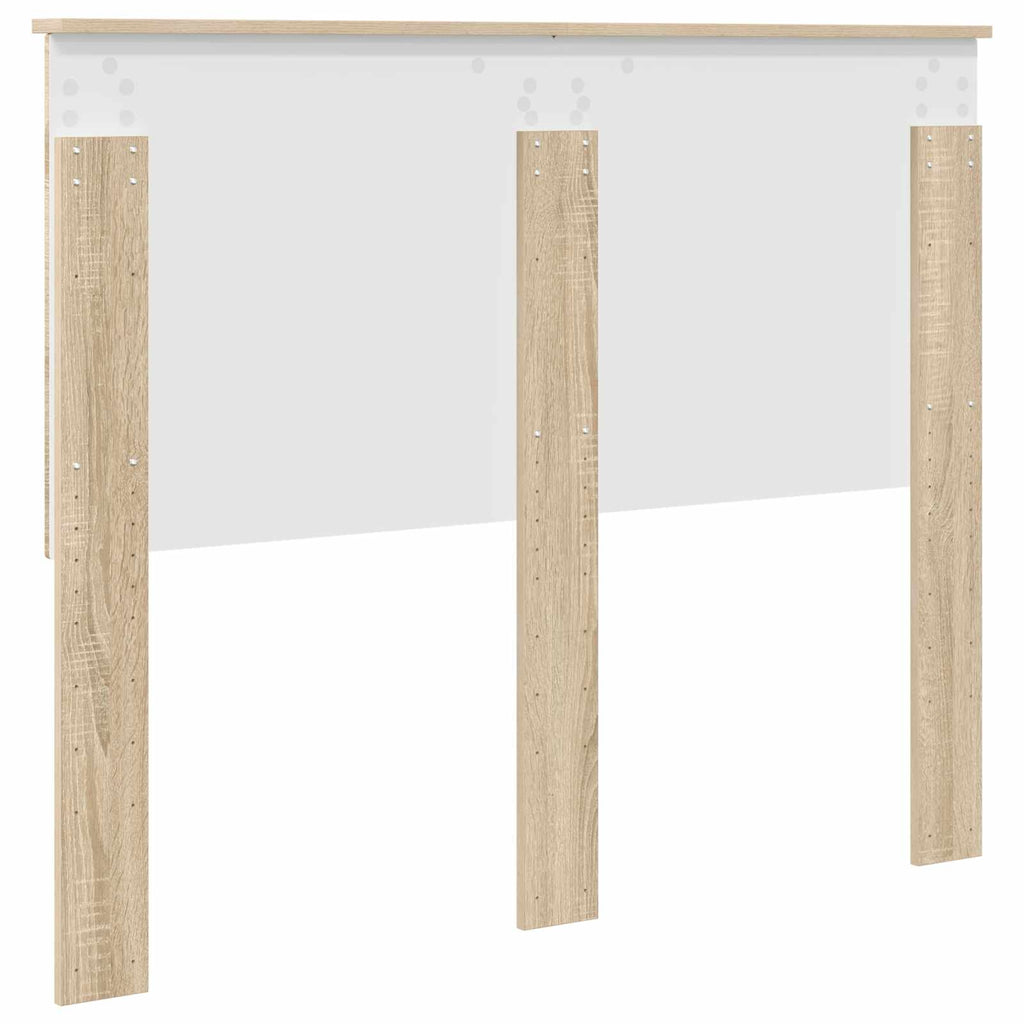 vidaXL Zagłówek Z zagłówkiem Dąb Sonoma 135 cm Materiał drewnopochodny