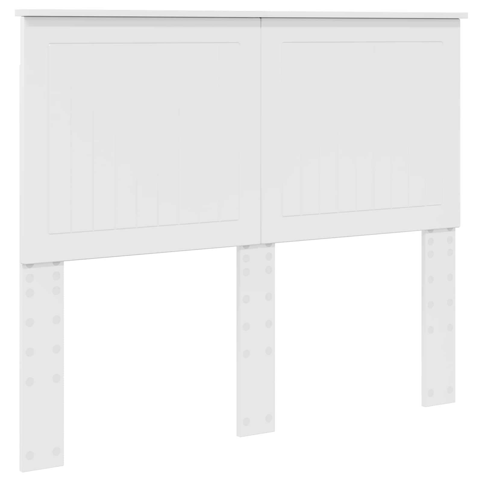 vidaXL Zagłówek Błyszcząca biel 135 cm Materiał drewnopochodny