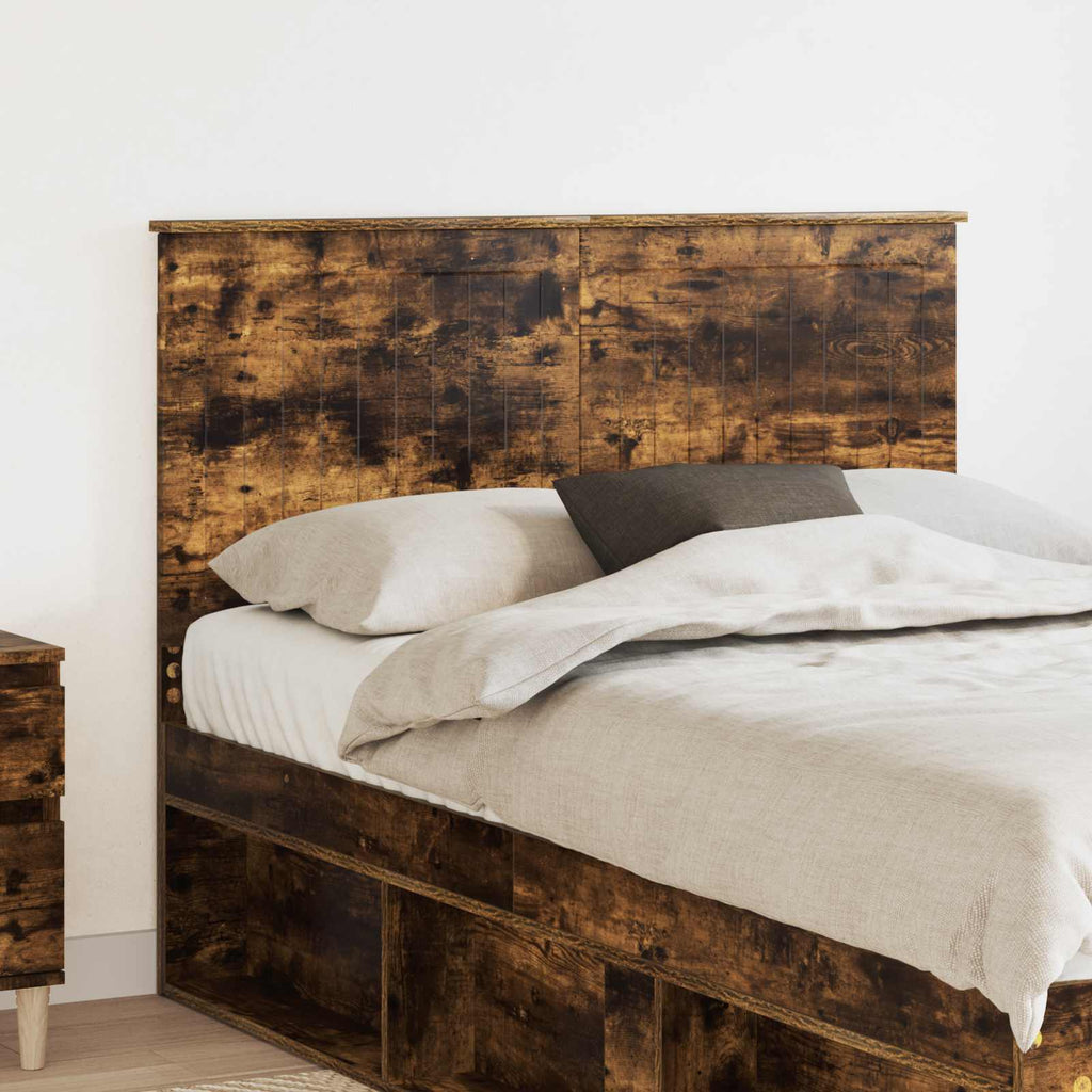 vidaXL Zagłówek Dąb wędzony 135 cm Materiał drewnopochodny