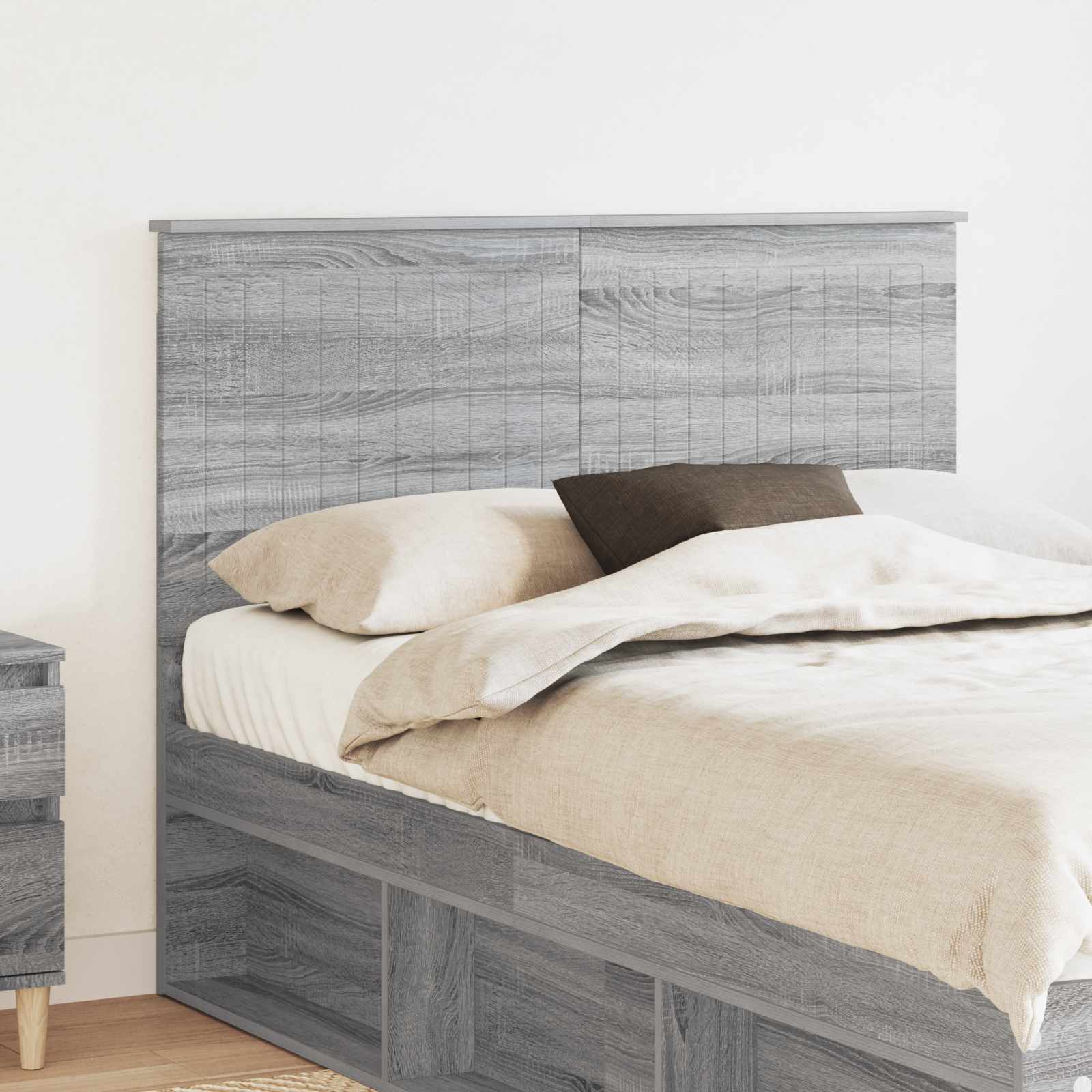 vidaXL Zagłówek Szary Sonoma 135 cm Materiał drewnopochodny