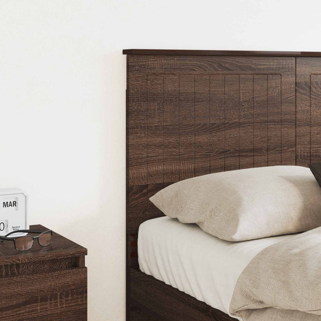 vidaXL Zagłówek Brązowy dąb 135 cm Materiał drewnopochodny