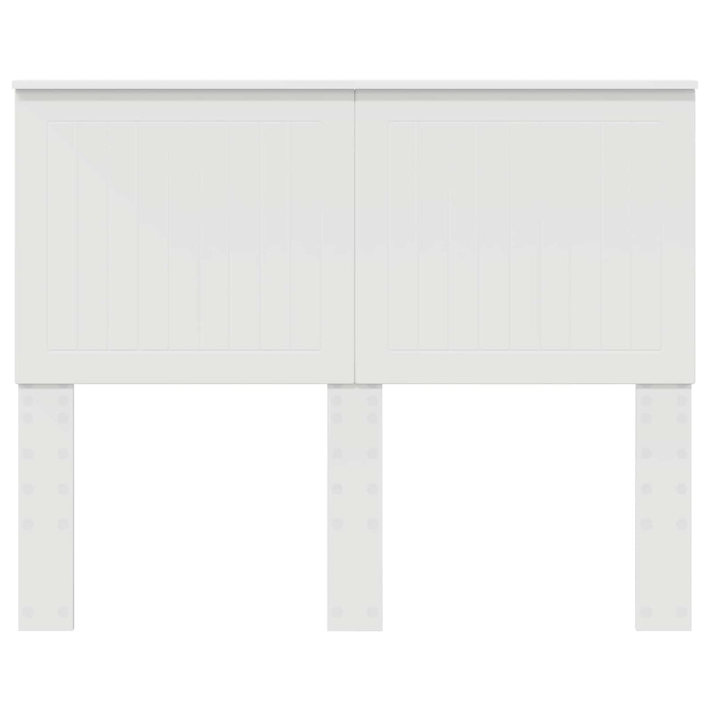 vidaXL Zagłówek Z zagłówkiem Biały 120 cm Materiał drewnopochodny