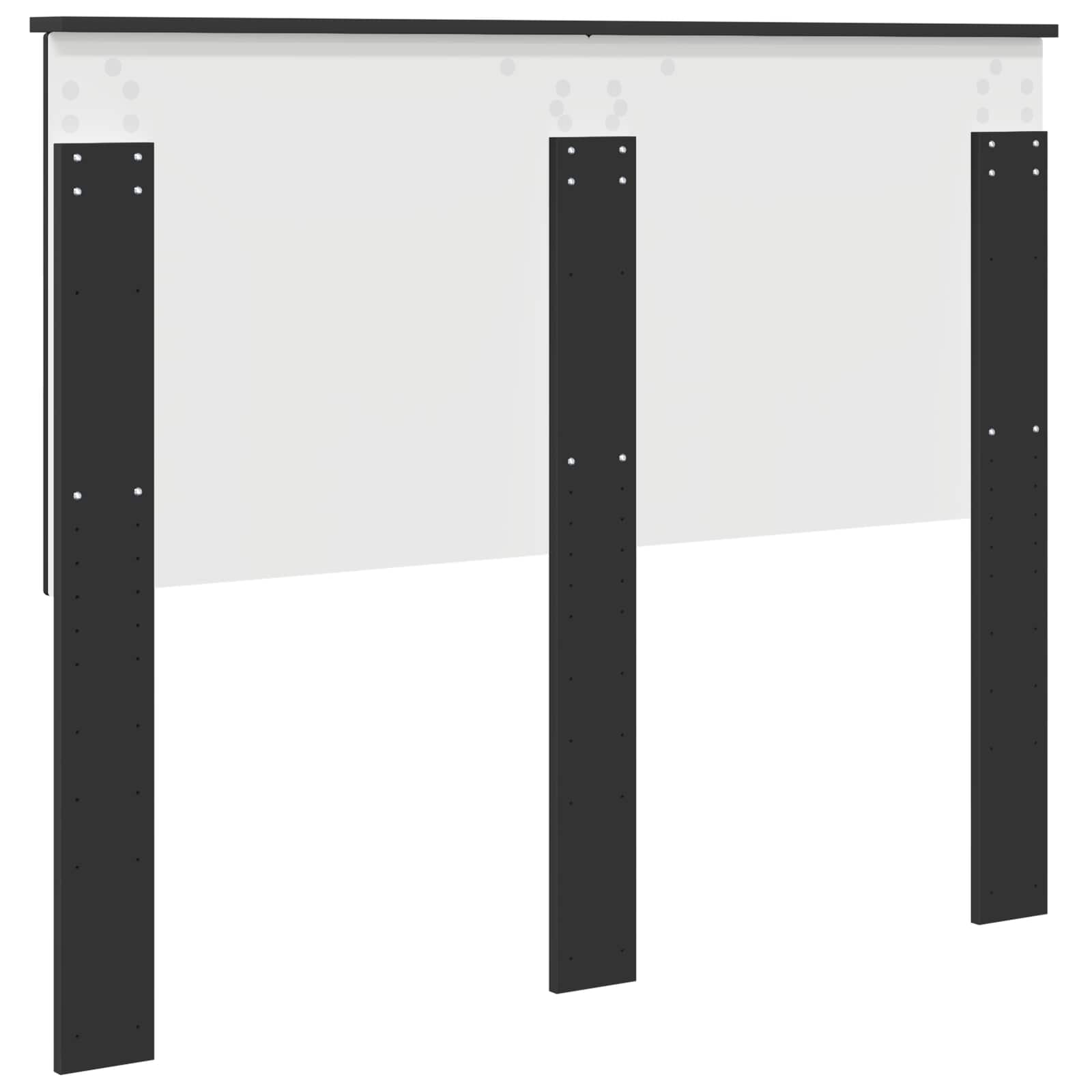 vidaXL Zagłówek Z zagłówkiem Czarny Dąb 120 cm Materiał drewnopochodny