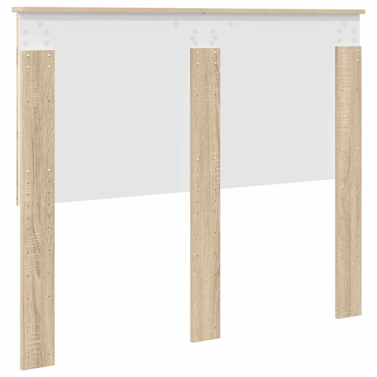 vidaXL Zagłówek Z zagłówkiem Dąb Sonoma 120 cm Materiał drewnopochodny