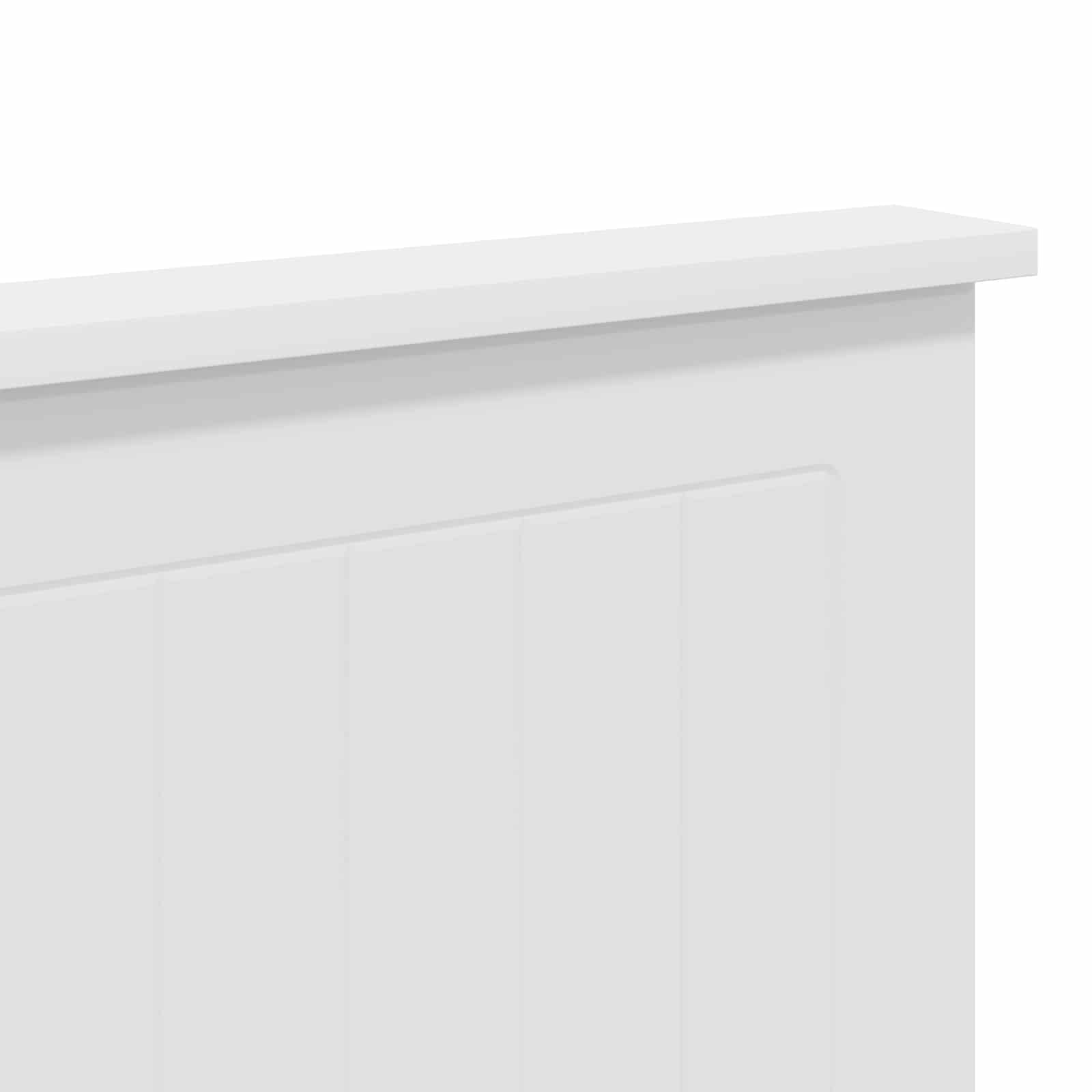vidaXL Zagłówek Błyszcząca biel 120 cm Materiał drewnopochodny