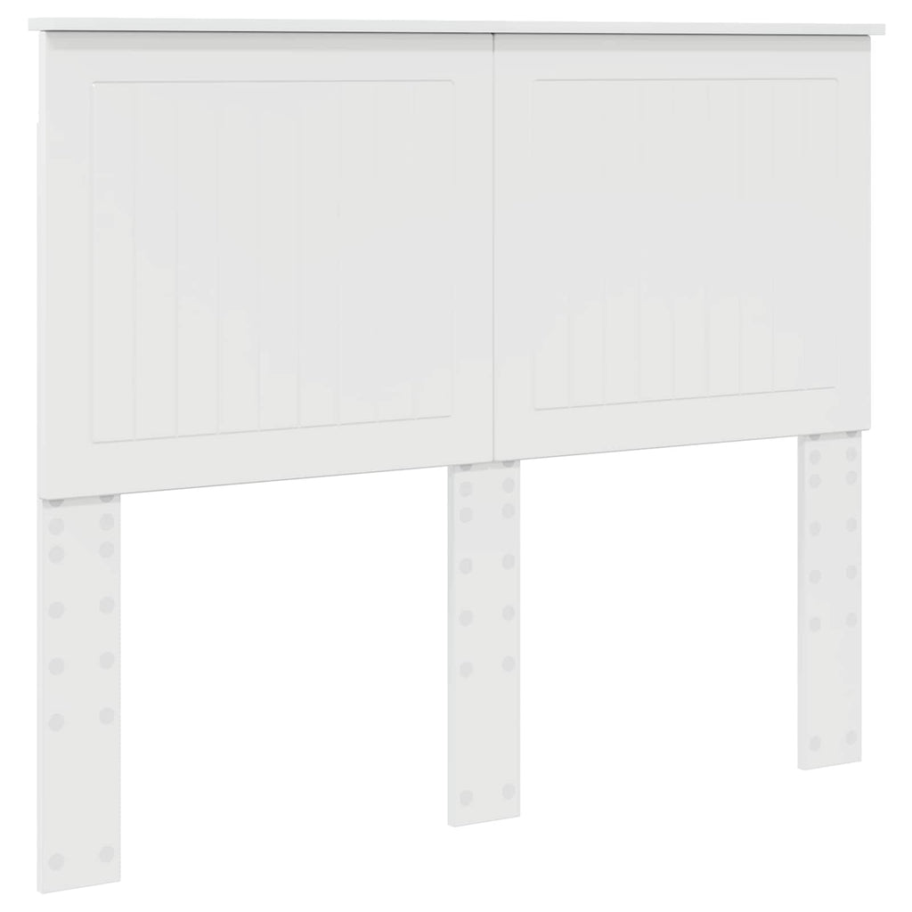 vidaXL Zagłówek Błyszcząca biel 120 cm Materiał drewnopochodny