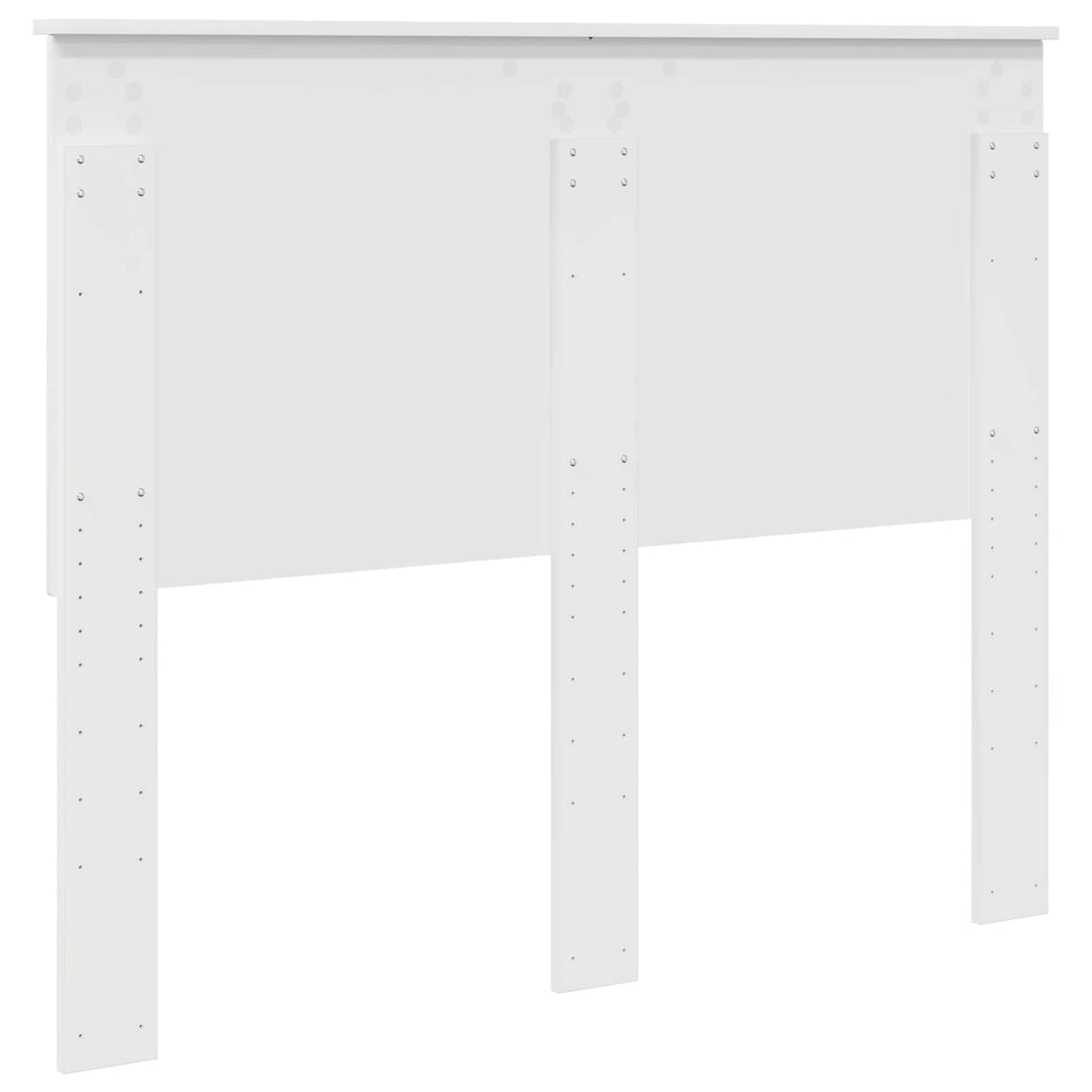 vidaXL Zagłówek Błyszcząca biel 120 cm Materiał drewnopochodny