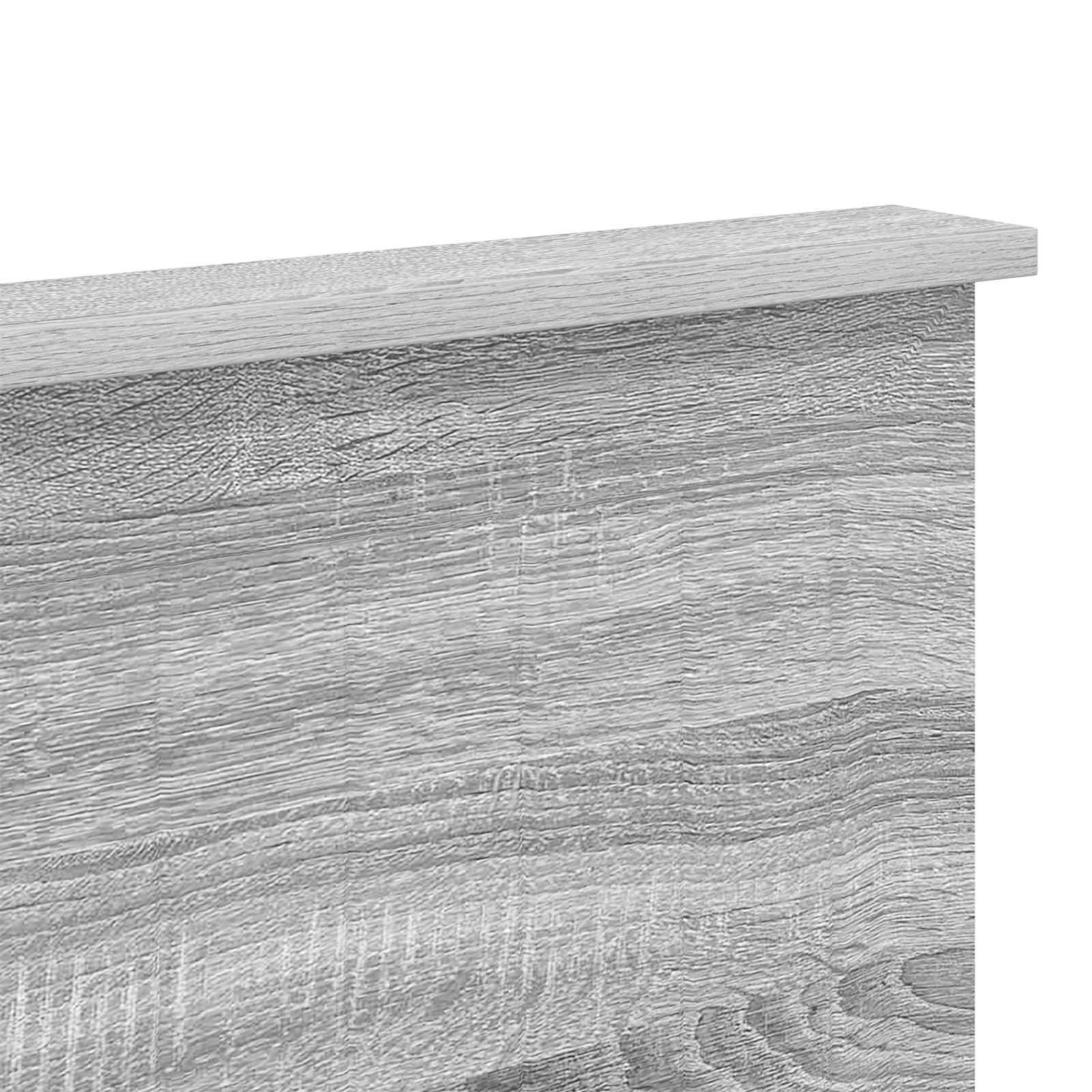 vidaXL Zagłówek Szary Sonoma 120 cm Materiał drewnopochodny