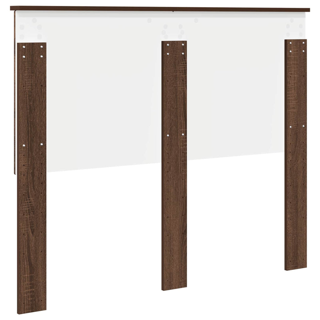 vidaXL Zagłówek Brązowy dąb 120 cm Materiał drewnopochodny