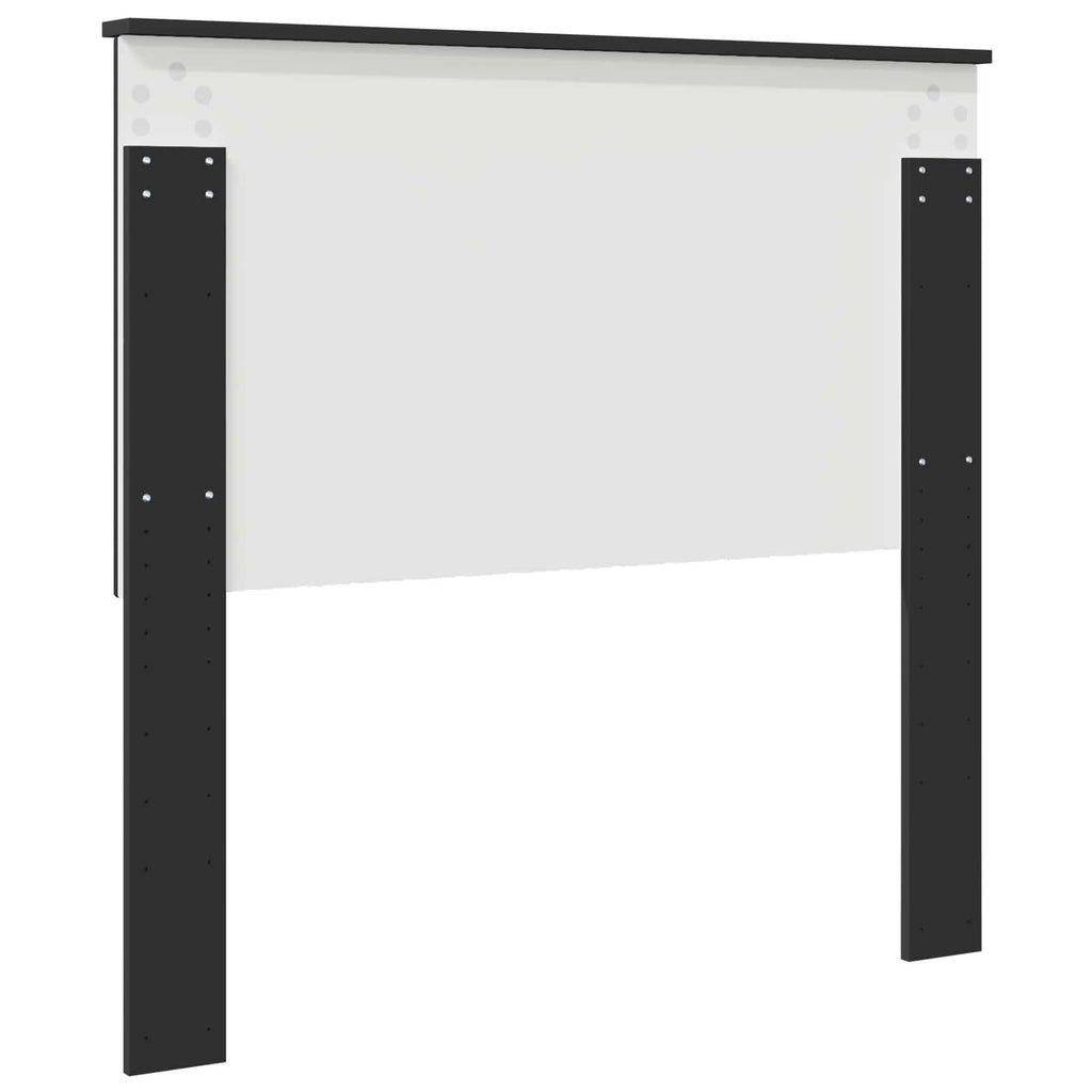 vidaXL Zagłówek Z zagłówkiem Czarny Dąb 100 cm Materiał drewnopochodny
