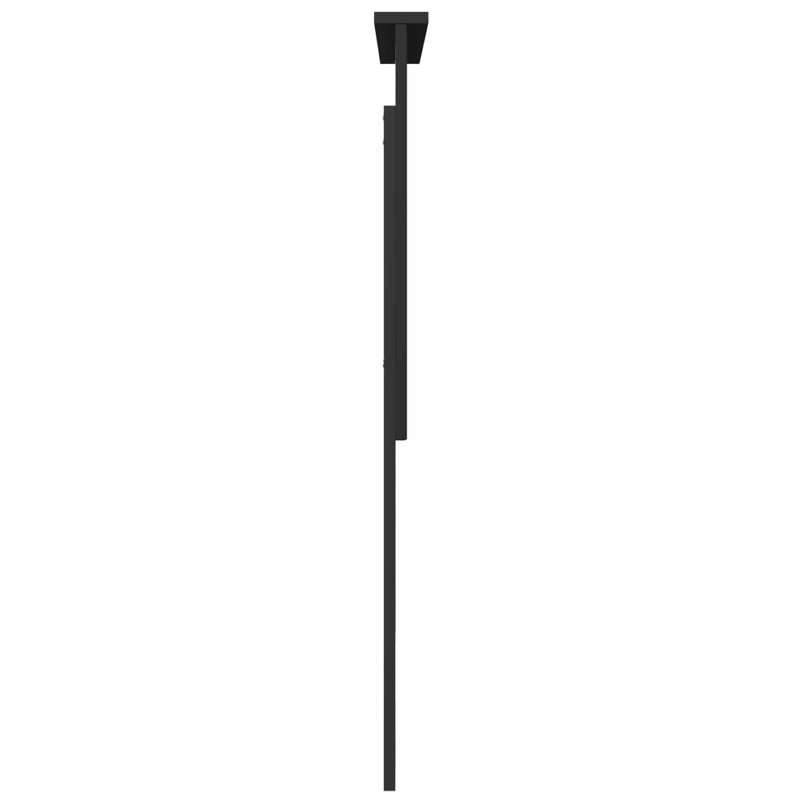 vidaXL Zagłówek Z zagłówkiem Czarny Dąb 100 cm Materiał drewnopochodny