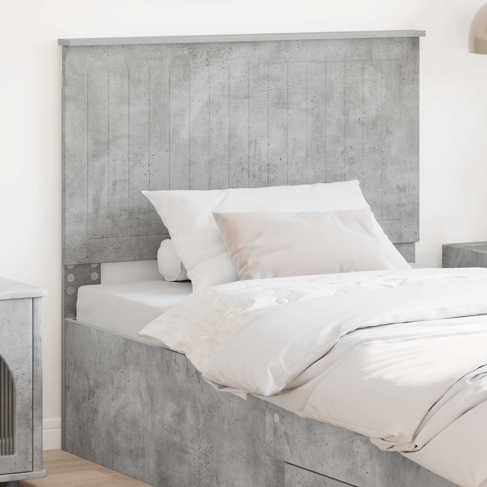 vidaXL Zagłówek Betonowy szary 100 cm Materiał drewnopochodny