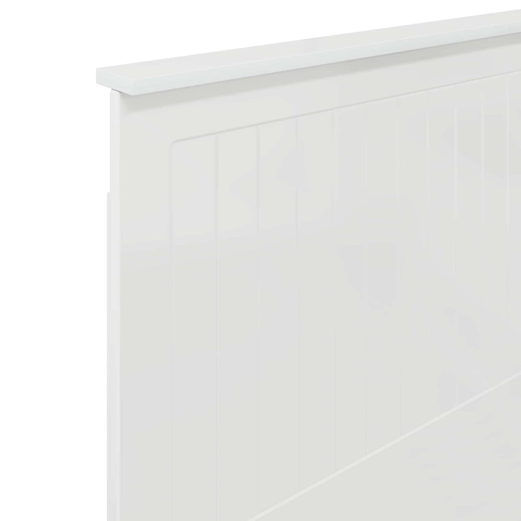 vidaXL Zagłówek Błyszcząca biel 100 cm Materiał drewnopochodny