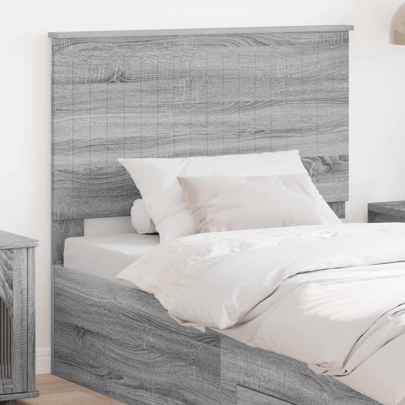 vidaXL Zagłówek Szary Sonoma 100 cm Materiał drewnopochodny