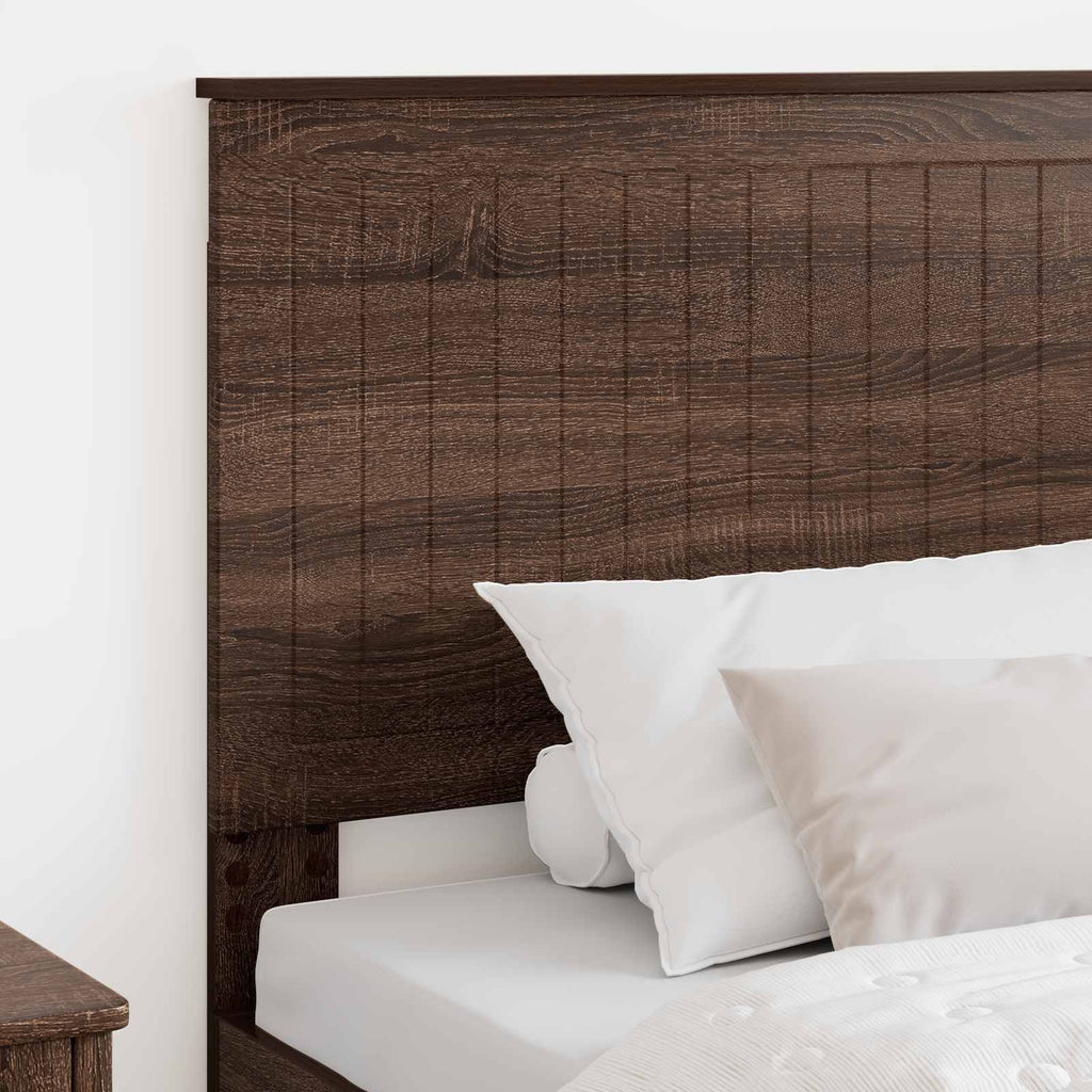 vidaXL Zagłówek Brązowy dąb 100 cm Materiał drewnopochodny