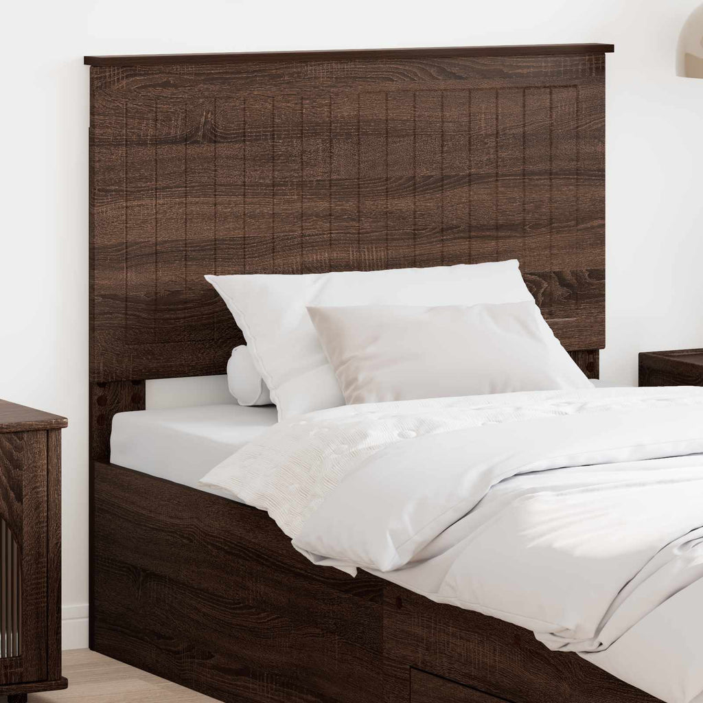 vidaXL Zagłówek Brązowy dąb 100 cm Materiał drewnopochodny