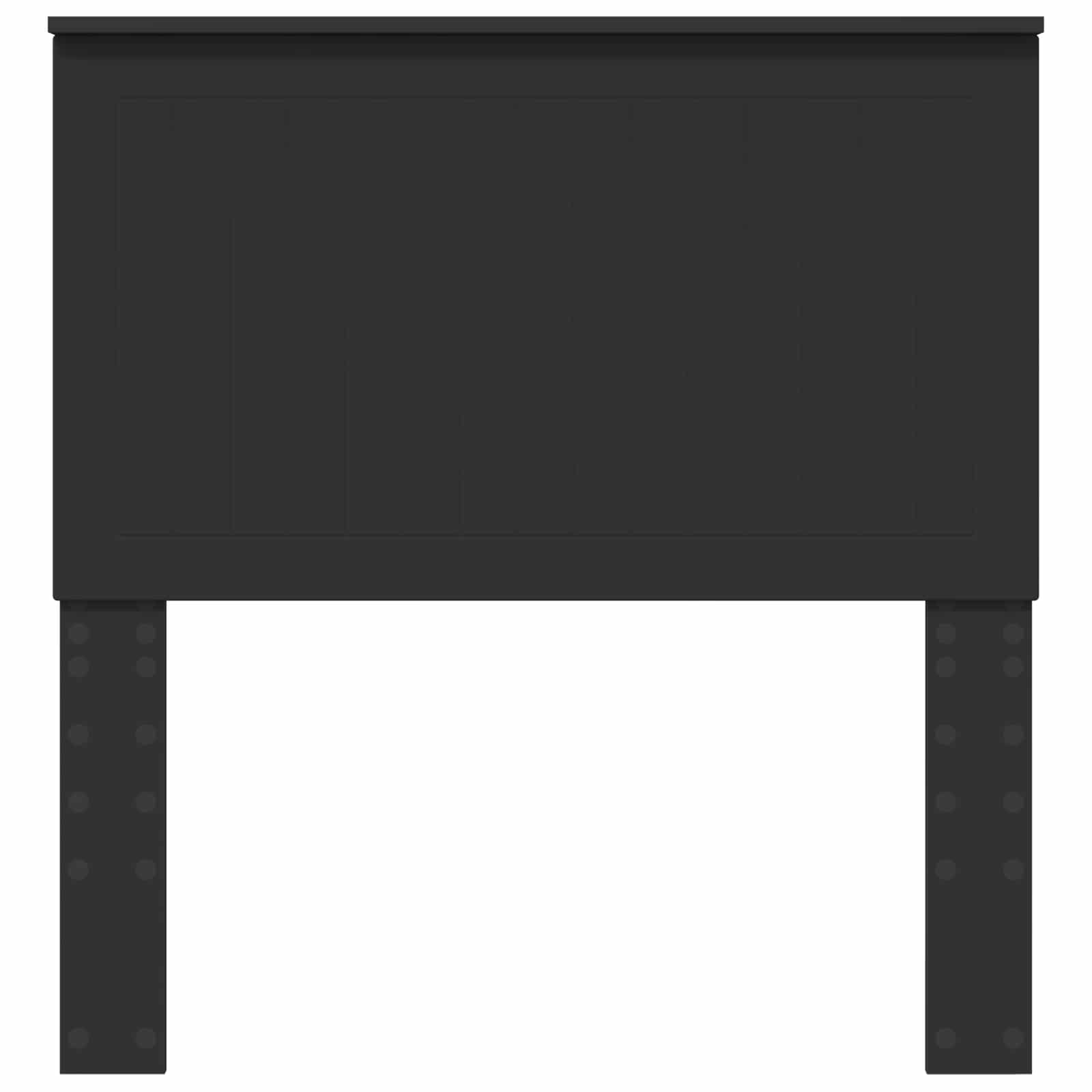 vidaXL Zagłówek Z zagłówkiem Czarny Dąb 90 cm Materiał drewnopochodny
