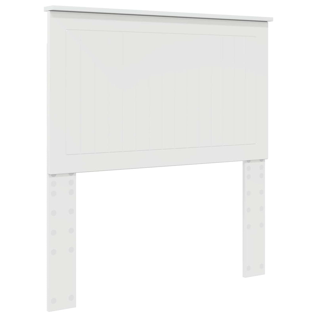 vidaXL Zagłówek Błyszcząca biel 90 cm Materiał drewnopochodny