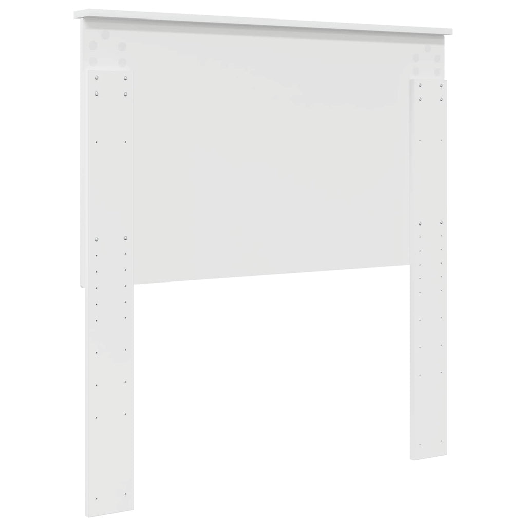 vidaXL Zagłówek Błyszcząca biel 90 cm Materiał drewnopochodny
