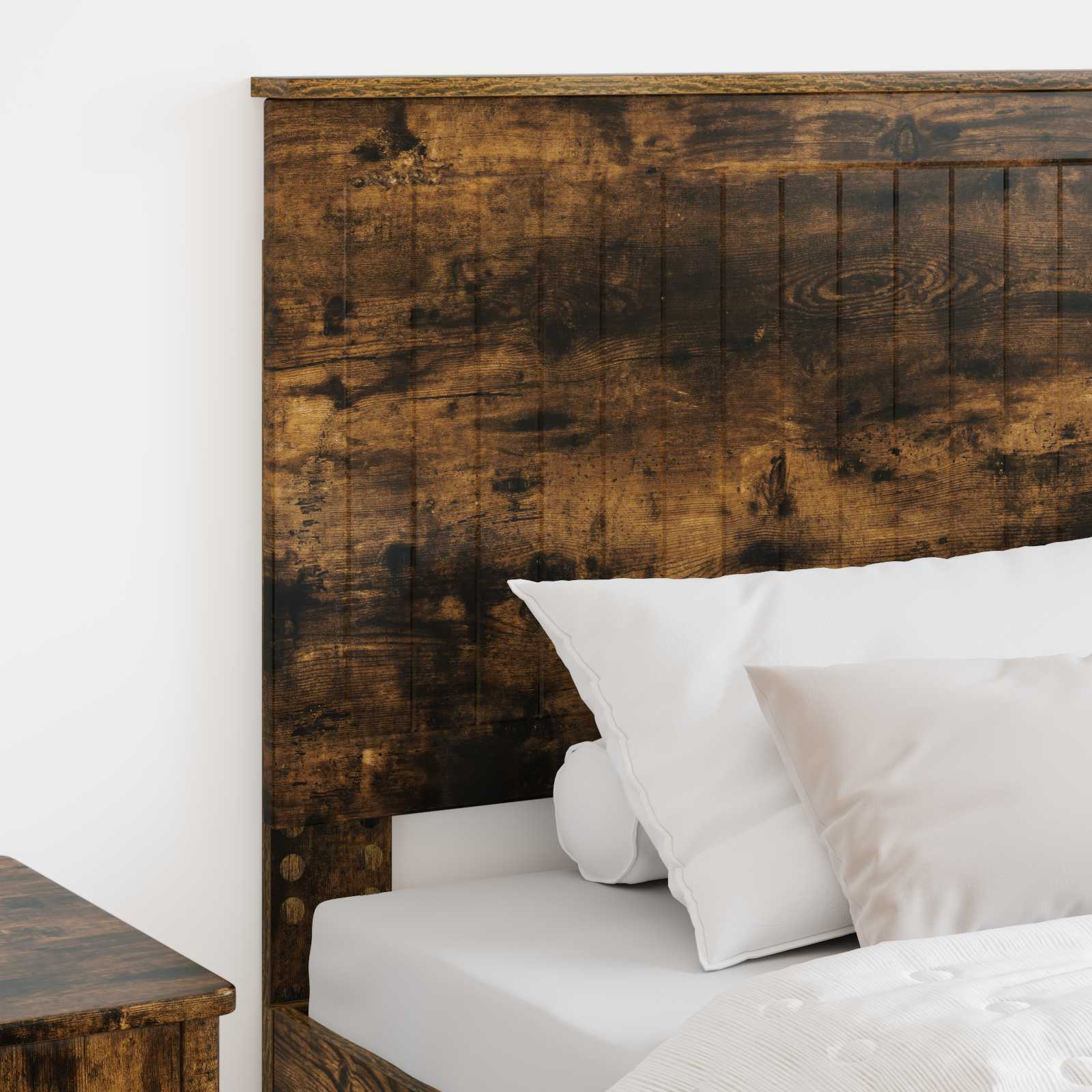 vidaXL Zagłówek Z zagłówkiem Dąb wędzony 90 cm Materiał drewnopochodny