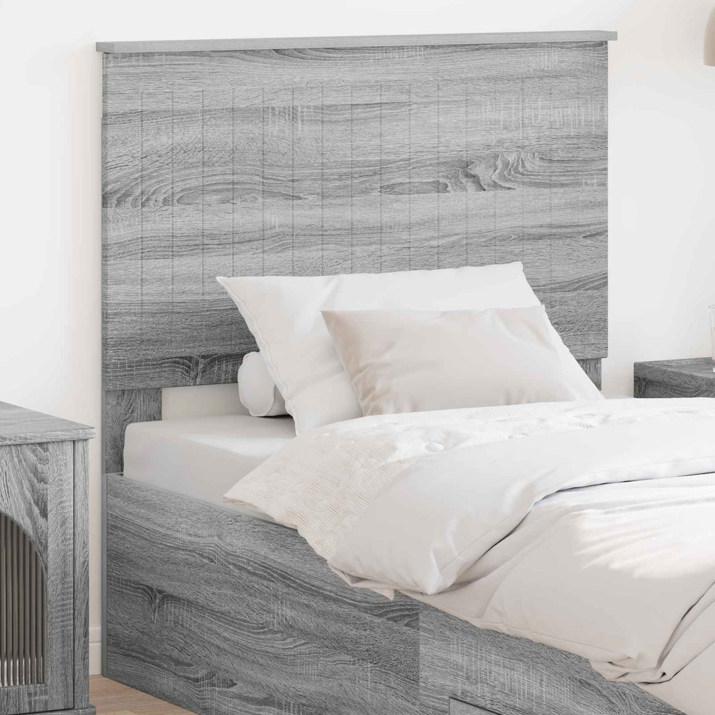 vidaXL Zagłówek Szary Sonoma 90 cm Materiał drewnopochodny