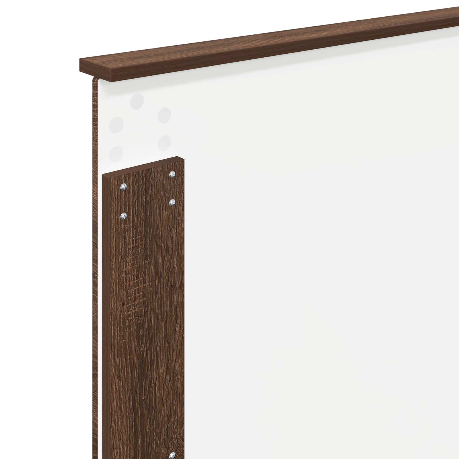 vidaXL Zagłówek Z zagłówkiem Brązowy dąb 90 cm Materiał drewnopochodny