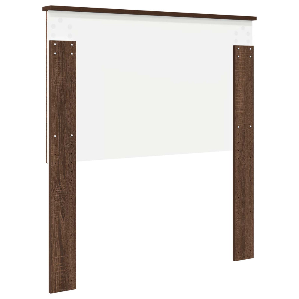 vidaXL Zagłówek Z zagłówkiem Brązowy dąb 90 cm Materiał drewnopochodny
