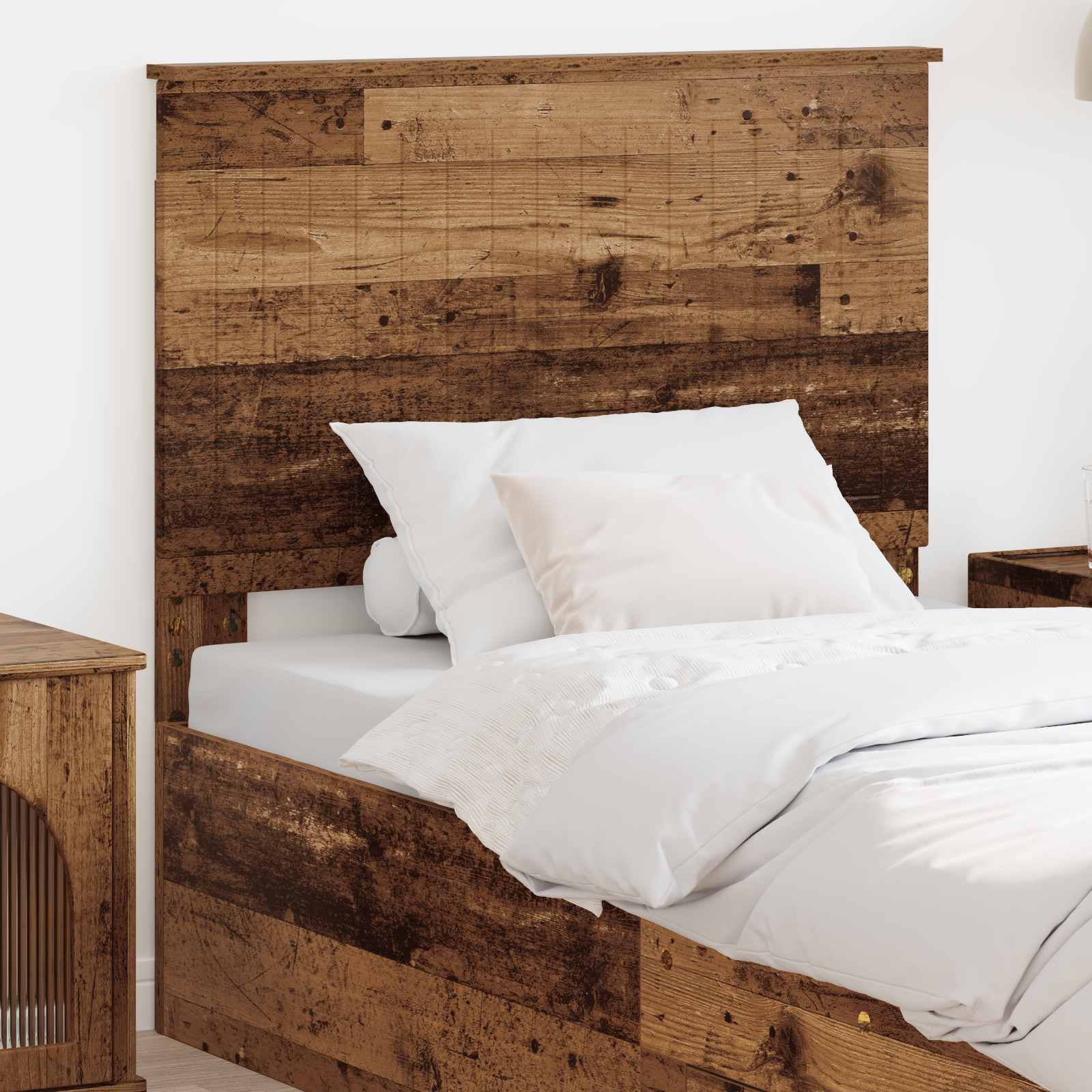 vidaXL Zagłówek Stare drewno 90 cm Materiał drewnopochodny