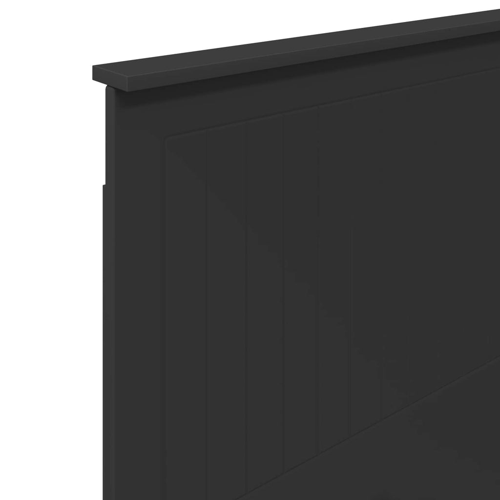 vidaXL Zagłówek Z zagłówkiem Czarny Dąb 80 cm Materiał drewnopochodny