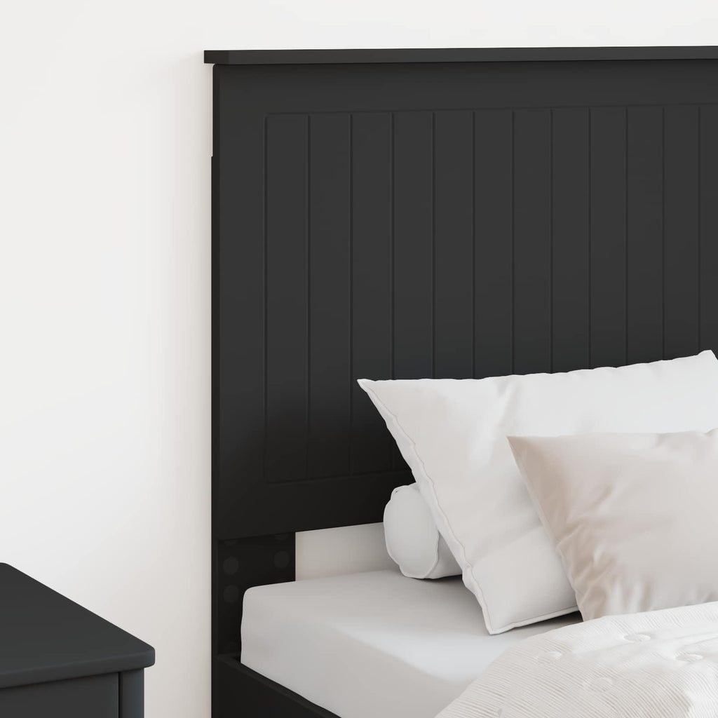 vidaXL Zagłówek Z zagłówkiem Czarny Dąb 80 cm Materiał drewnopochodny