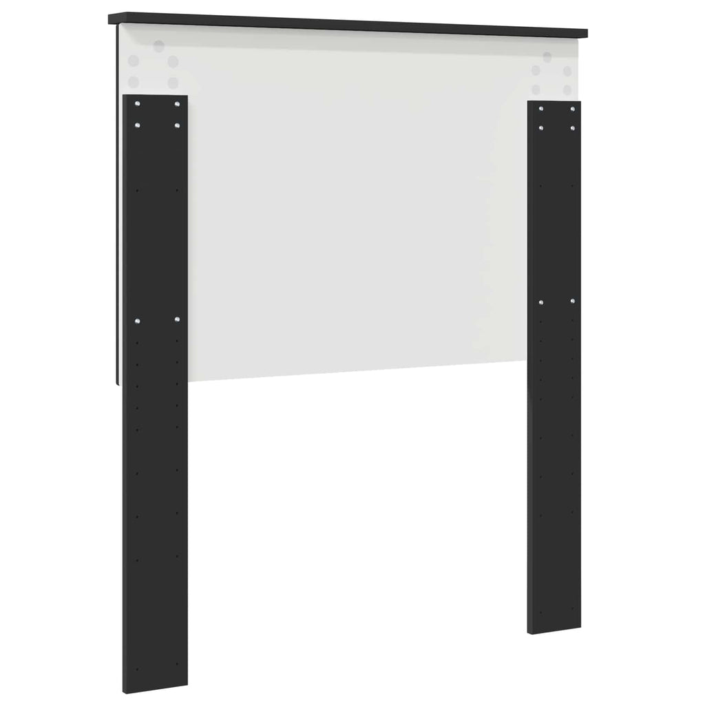 vidaXL Zagłówek Z zagłówkiem Czarny Dąb 80 cm Materiał drewnopochodny