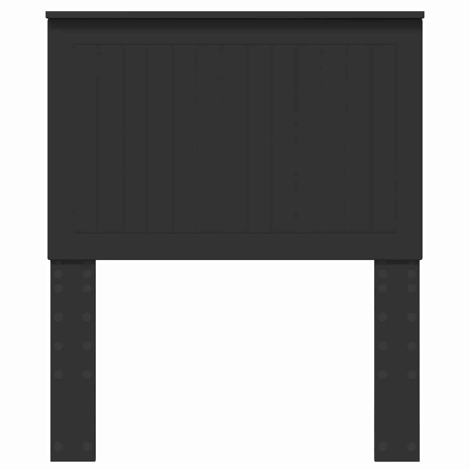vidaXL Zagłówek Z zagłówkiem Czarny Dąb 80 cm Materiał drewnopochodny