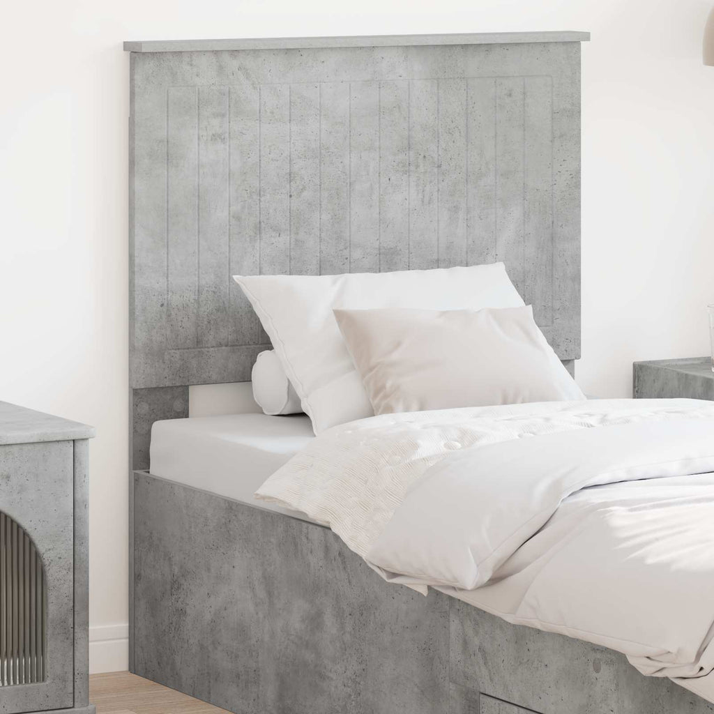 vidaXL Zagłówek Betonowy szary 80 cm Materiał drewnopochodny