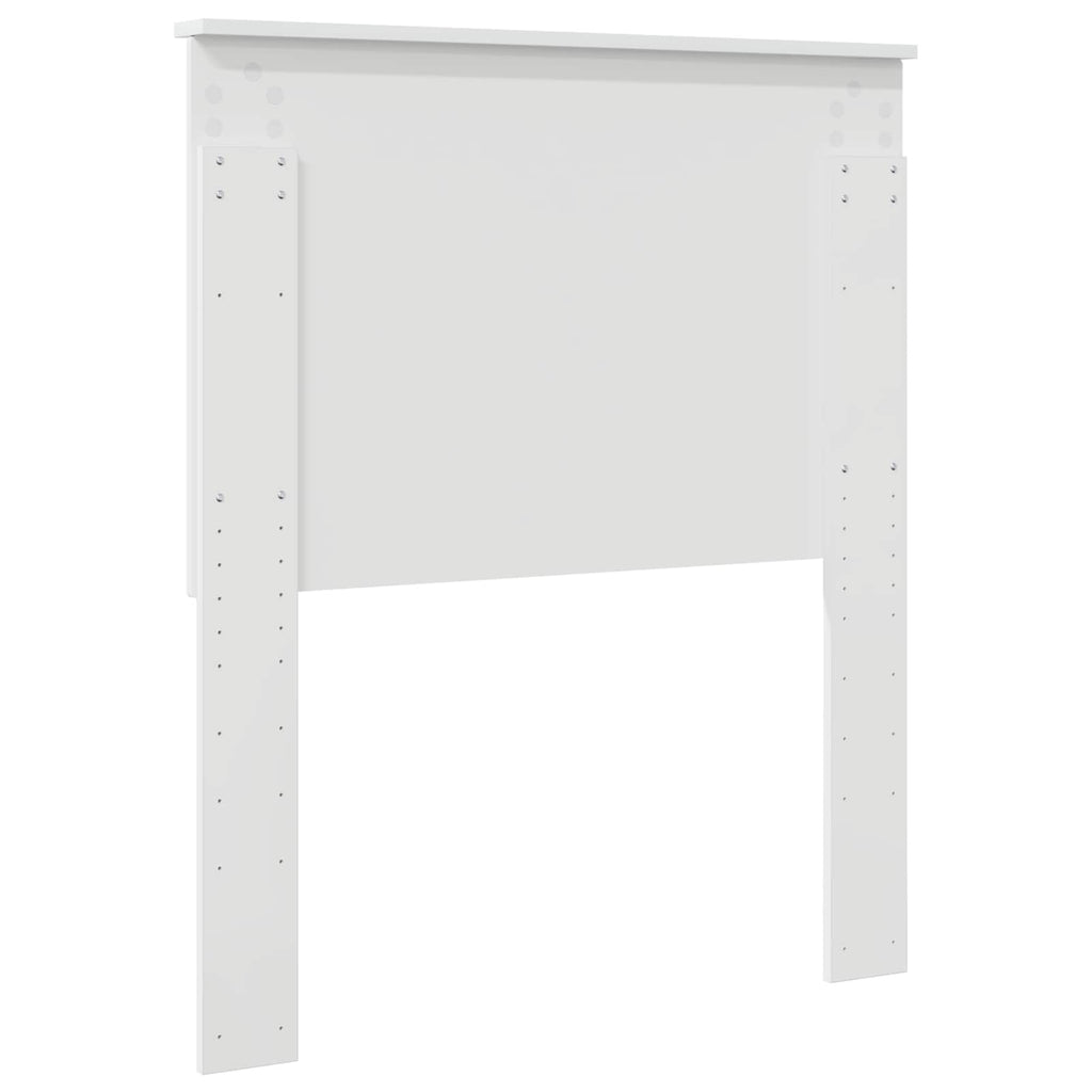 vidaXL Zagłówek Błyszcząca biel 80 cm Materiał drewnopochodny