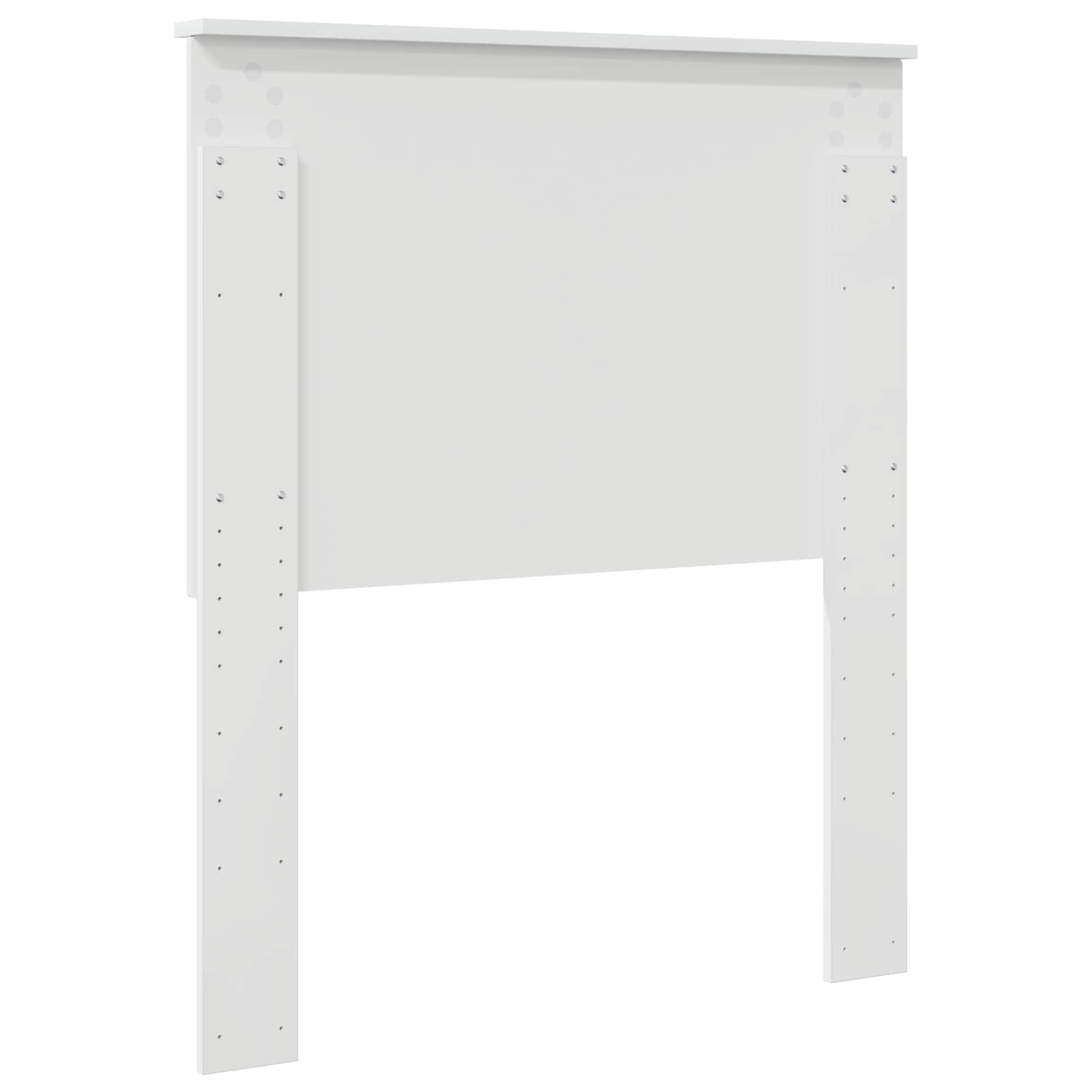vidaXL Zagłówek Błyszcząca biel 80 cm Materiał drewnopochodny